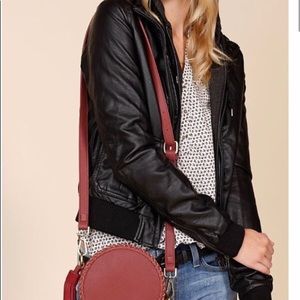 Thread and Supply Hooded Leather jacket